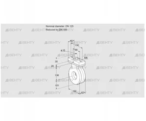 BVA125/100Z05F (88302084) Дроссельная заслонка Kromschroder