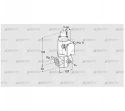 VG 40/32R02LQ31DMVZ (85208252) Запорный газовый клапан Kromschroder