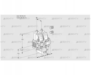 VCH2E50R/25R05FNHEVWR3/PPPP/PPPP (88101669) Клапан с регулятором расхода Kromschroder