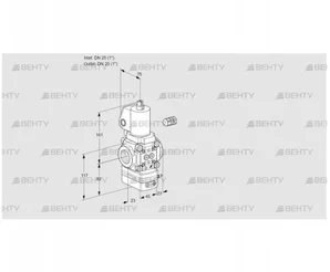 VAD125R/NWSL-100A (88010794) Газовый клапан с регулятором давления Kromschroder