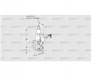 VAS125/-R/LW (88007880) Газовый клапан Kromschroder