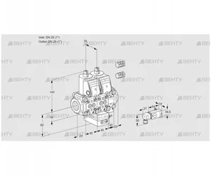 VCH1E25R/25R05NHEVWR3/2-PP/PPPP (88104850) Клапан с регулятором расхода Kromschroder