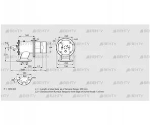 ZIO 200HM-200/135-(24)D (84277121) Газовая горелка Kromschroder