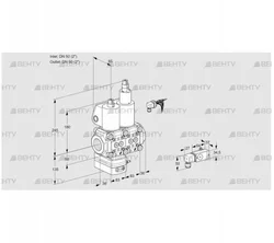 VCV3E50R/50R05VKLWL/PPPP/2-PP (88100340) Клапан с регулятором соотношения Kromschroder