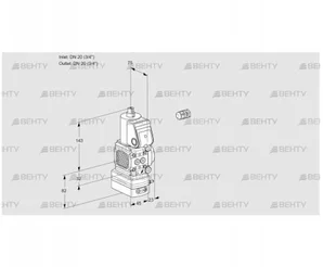 VAD1E20R/20R05FD-100WR/PP/PP (88101980) Газовый клапан с регулятором давления Kromschroder