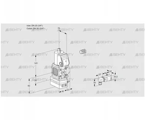 VAD1E20R/20R05FD-100WR/2-/PP (88106717) Газовый клапан с регулятором давления Kromschroder