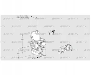 VAD2E40R/40R05D-50VWL/3-/-3 (88100278) Газовый клапан с регулятором давления Kromschroder