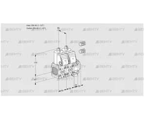 VCS2E40R/40R05FNNVWR3/PPPP/PPPP (88101241) Сдвоенный газовый клапан Kromschroder