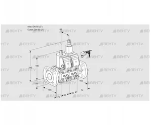 VCS3E50F/50F05NLWR/MMMM/PPPP (88103766) Сдвоенный газовый клапан Kromschroder