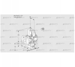 VAH2E40F/50R05HEVWR/PP/PP (88102385) Клапан с регулятором расхода Kromschroder