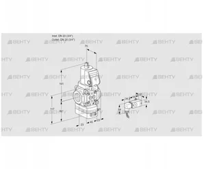 VAD1T20N/NQSR-100A (88007603) Газовый клапан с регулятором давления Kromschroder