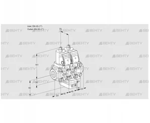 VCH1T25N/25N05NHAVQGR/PPPP/PPPP (88107826) Клапан с регулятором расхода Kromschroder