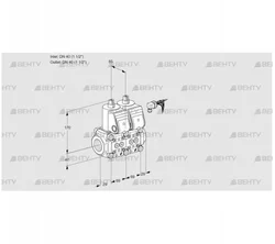 VCS2E40R/40R05NNWR/PPPP/PPPP (88100217) Сдвоенный газовый клапан Kromschroder