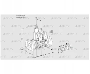 VCS3E50F/50F05LNWR/PP2-/PPMM (88103664) Сдвоенный газовый клапан Kromschroder