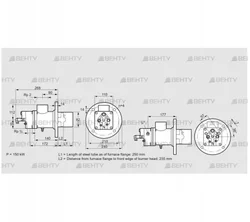 BIO 80KB-250/235-(8E)E (84199073) Газовая горелка Kromschroder