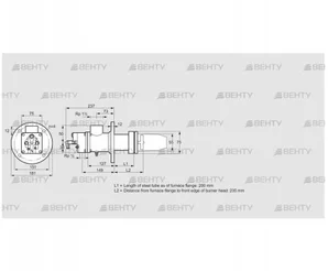 BIC 65/50HBR-200/235-(108)E (84031136) Газовая горелка Kromschroder