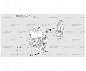 VCH2E40R/40R05NHEVWL/PPBS/PPPP (88104659) Клапан с регулятором расхода Kromschroder