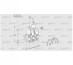 VCS1E15R/15R05NLWR/2--4/PPPP (88104612) Сдвоенный газовый клапан Kromschroder