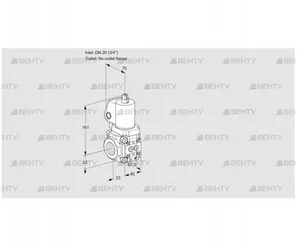 VAS1T20/-N/NKGL (88015352) Газовый клапан Kromschroder