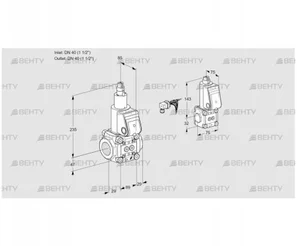 VAS2E40R/40R05LWR/PP/BS (88100714) Газовый клапан Kromschroder