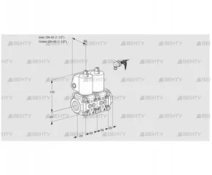 VCS2E40R/40R05NNQL/PPPP/PPPP (88102938) Сдвоенный газовый клапан Kromschroder