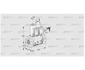 VCS8100F05NLWSRE/PPPP/PPPP (88203704) Сдвоенный газовый клапан Kromschroder