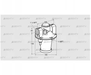 GIK 40TN02-5LB (03155156) Регулятор соотношения газ/воздух Kromschroder