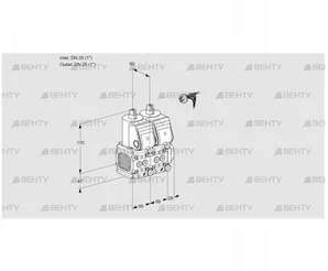 VCS2E25R/25R05FNNWR/PPPP/PPPP (88103733) Сдвоенный газовый клапан Kromschroder