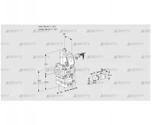 VAD240R/NK-25A (88033131) Газовый клапан с регулятором давления Kromschroder