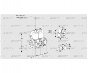 VCS1E25R/25R05NNWL/PPZY/2-PP (88106953) Сдвоенный газовый клапан Kromschroder