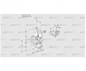 VAD115R/NW-25B (88033109) Газовый клапан с регулятором давления Kromschroder