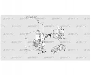 VAS1-/25R/NW (88033237) Газовый клапан Kromschroder