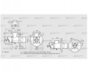 BIO 125HB-100/35-(2E)E (84199268) Газовая горелка Kromschroder