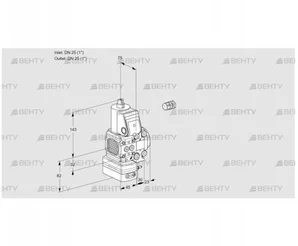 VAG1E25R/25R05FGEVWR/PP/PP (88102277) Газовый клапан с регулятором соотношения Kromschroder