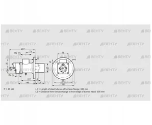 BIO 50KG-340/335-(35)D (84015445) Газовая горелка Kromschroder