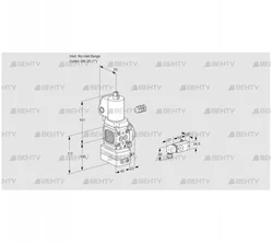 VAV1-/25R/NQSLAK (88020183) Газовый клапан с регулятором соотношения Kromschroder