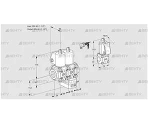 VCG2E40R/40R05NGEWL/PPZS/PPPP (88105174) Клапан с регулятором соотношения Kromschroder