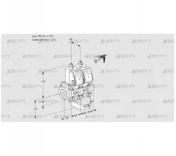 VCG2E40R/40R05NGNKR/PPPP/PPPP (88100860) Клапан с регулятором соотношения Kromschroder