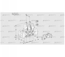 VCS3E50F/50F05NNWSR3/4--3/MMMM (88103173) Сдвоенный газовый клапан Kromschroder