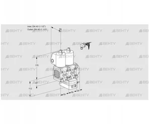 VCG2E40R/40R05FNGEWL/PPPP/PPPP (88100302) Клапан с регулятором соотношения Kromschroder