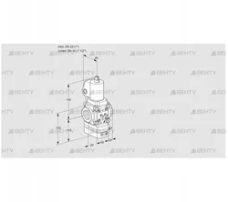 VAG2T25/40N/NQSLAA (88030030) Газовый клапан с регулятором соотношения Kromschroder