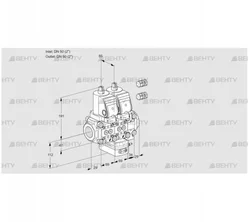 VCH2E50R/50R05NHEVWSR3/PPPP/PPPP (88100649) Клапан с регулятором расхода Kromschroder