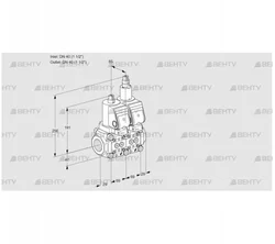 VCS2T40N/40N05NLQGR/PPPP/PPPP (88105982) Сдвоенный газовый клапан Kromschroder