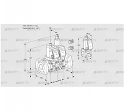 VCS2E40F/40F05NLWGR3/PPPP/PPZS (88100128) Сдвоенный газовый клапан Kromschroder