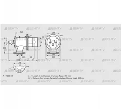 ZIO 200RB-450/235-(20)DB (84099657) Газовая горелка Kromschroder