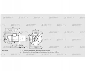 BIO 50HG-500/435-(38)D (84015552) Газовая горелка Kromschroder