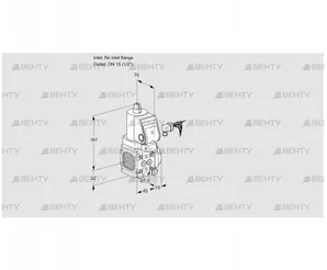 VAS1-/15R/NWSR (88020501) Газовый клапан Kromschroder