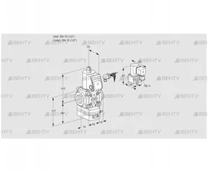 VAD115R/NW-50B (88030911) Газовый клапан с регулятором давления Kromschroder