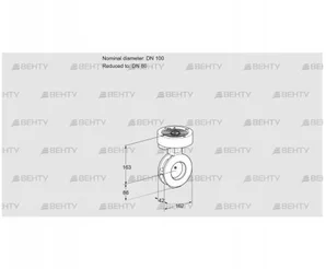 BVGF100/80W05 (88300052) Дроссельная заслонка Kromschroder