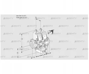 VCH1E15R/15R05NHEVWR/PPPP/PPPP (88103786) Клапан с регулятором расхода Kromschroder